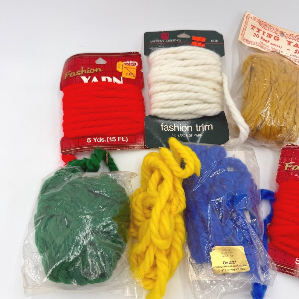 Vintage Fashion Yarn Trim Lot Cleo American Greetings Current 7 Bundles Multi - Picture 2 of 3